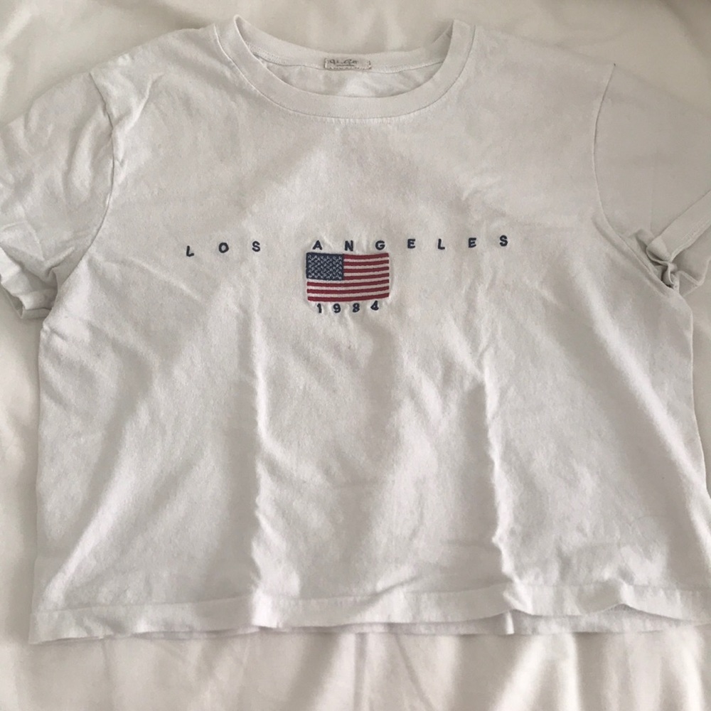 Brandy Melville Cropped Los Angeles T-Shirt